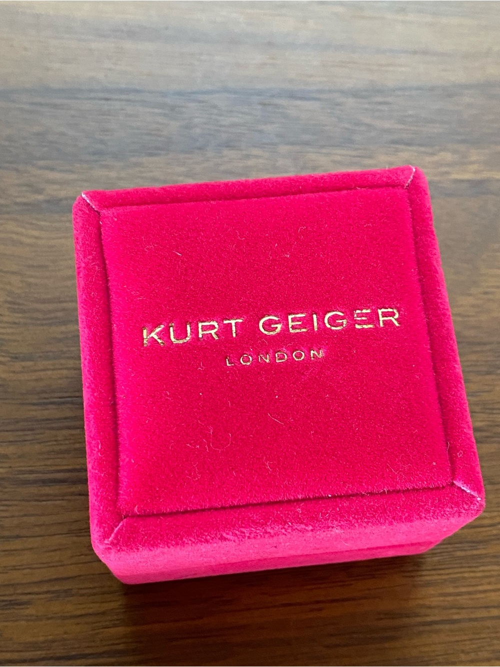 Kurt Geiger London Gold-Tone Heart Gem Ring and Earrings Set with Box - Picture 7 of 9
